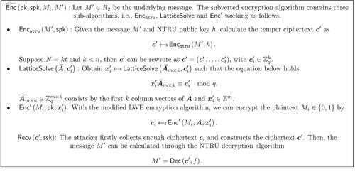 On the Security of LWE Cryptosystem against Subversion Attacks